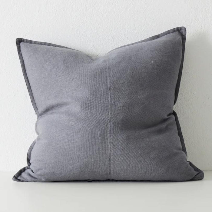Weave Como Linen Cushion - Smoke (50cm) | Koop.co.nz