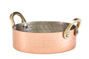 Copper Mini Hammered Casserole Dish 12 x 3.5cm 40cl / 14oz (Box Of 12)