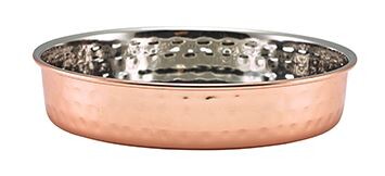 Copper Plated Hammered Presentation Plate 15 X 3cm (Box Of 12)