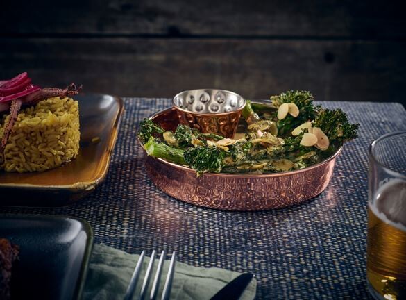 Copper Plated Hammered Presentation Plate 15 X 3cm (Box Of 12)