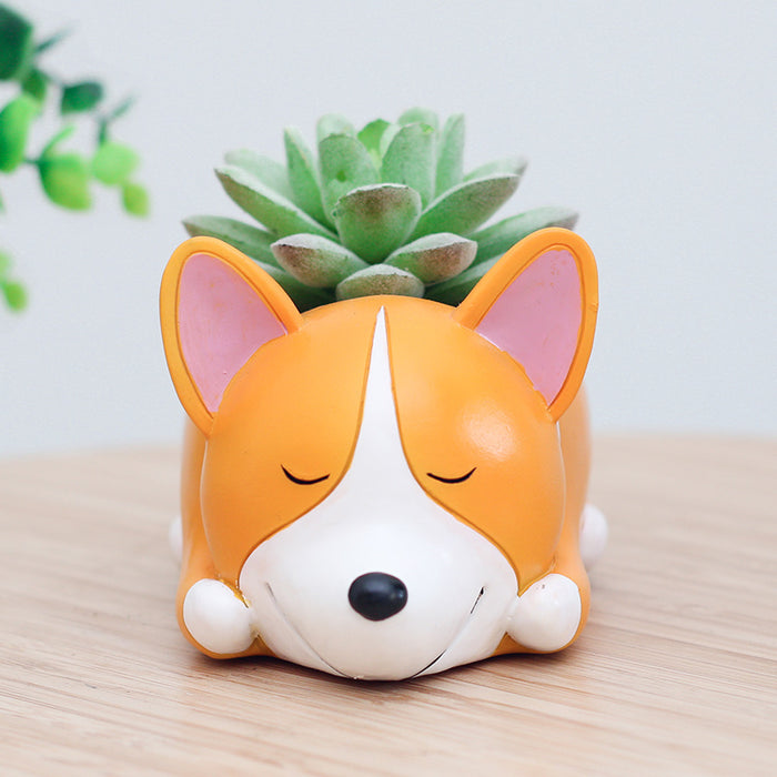 Corgi Flower Pot