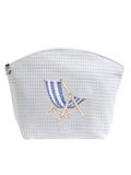 Cosmetic Bag (Large), Deck Chair (Blue)