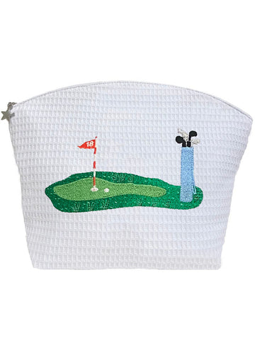 Cosmetic Bag (Large), Embroidered People