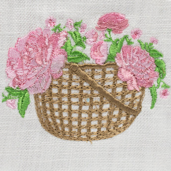 Basket of Peonies (Pink)
