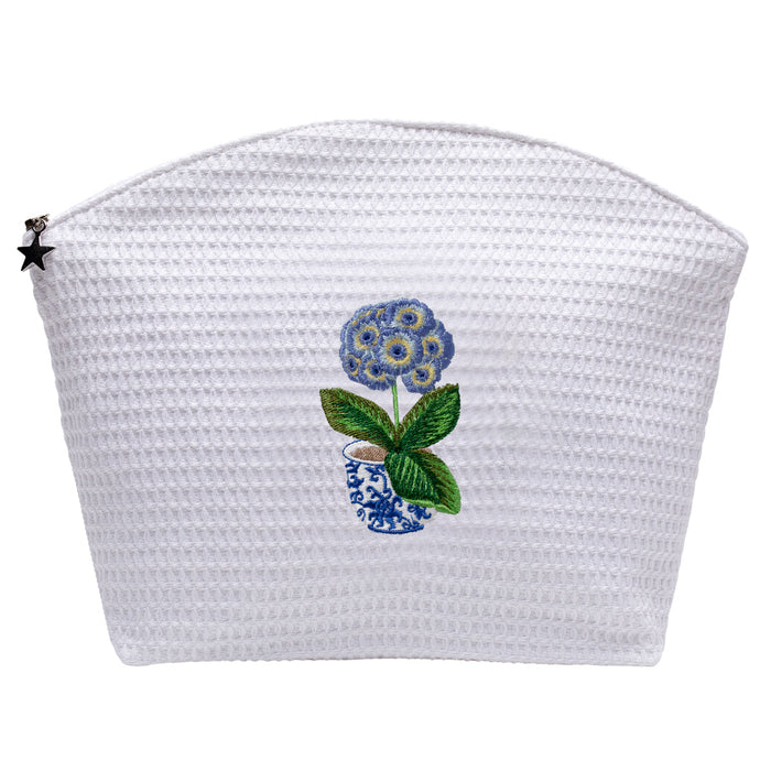 Cosmetic Bag (Large), Potted Primrose (Blue)