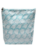 Cosmetic Bag (Large), Trellis (Aqua)