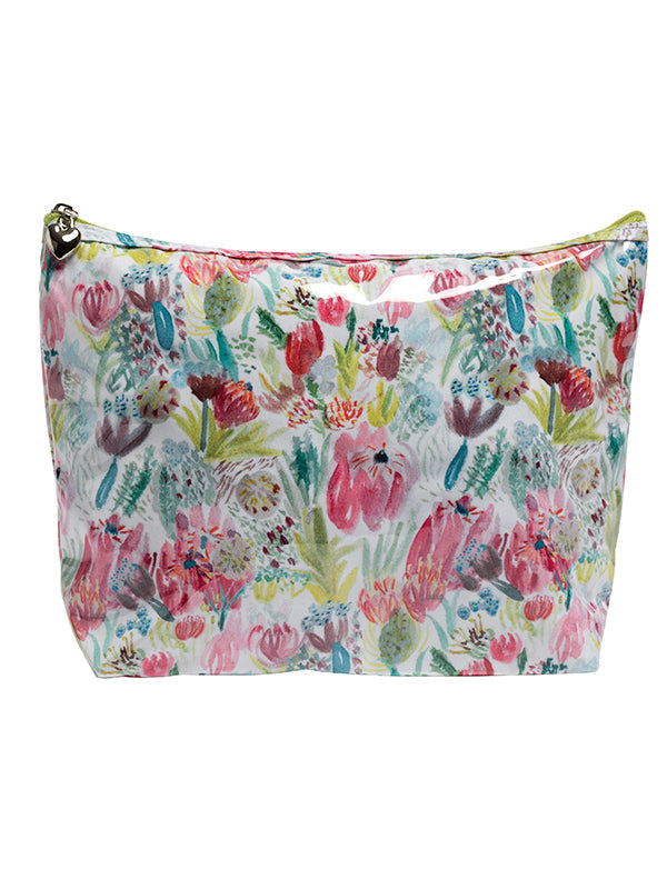 Cosmetic Bag (Medium), Cotton/Waterproof PVC, Cape flora