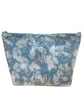 Cosmetic Bag (Medium), Cotton/Waterproof PVC, Floral Denim