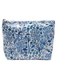 Cosmetic Bag (Medium), Cotton/Waterproof PVC, Seashell Blue