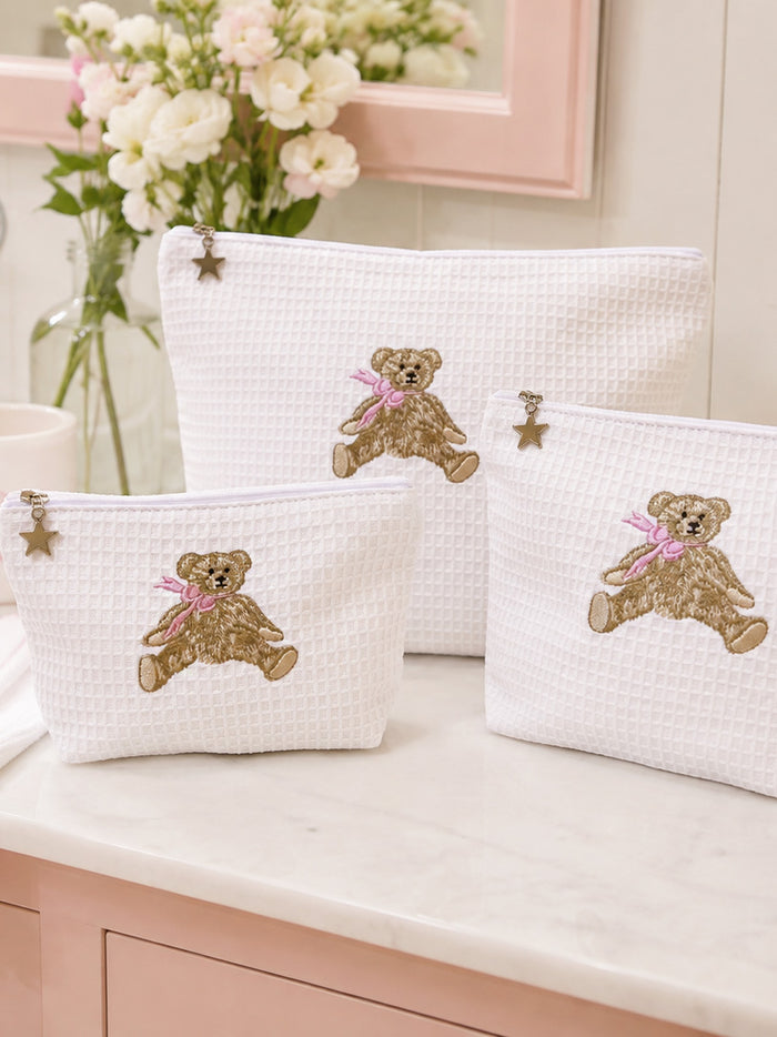 Cosmetic Bag (Medium), Waffle Weave, Children's Designs