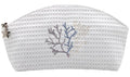 Cosmetic Bag (Small), Coral (Duck Egg Blue)
