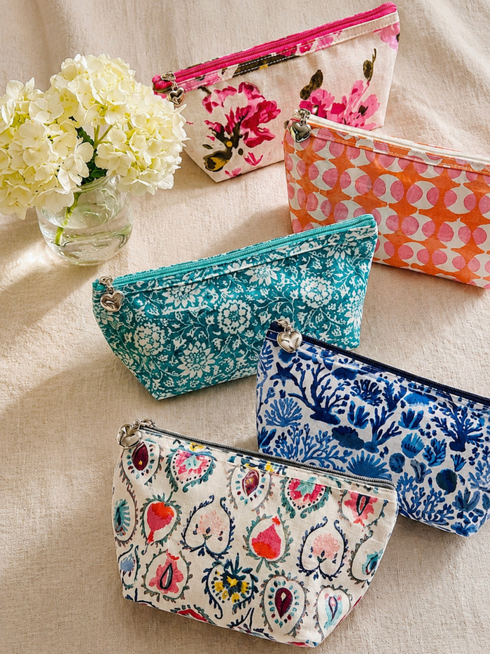 Cosmetic Bag (Small), Cotton/Waterproof PVC