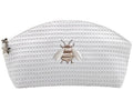 Cosmetic Bag (Small), Embroidered Bees