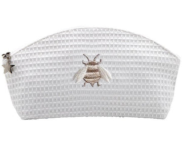 Cosmetic Bag (Small), Embroidered Bees