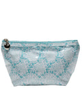 Cosmetic Bag (Small), Trellis (Aqua)