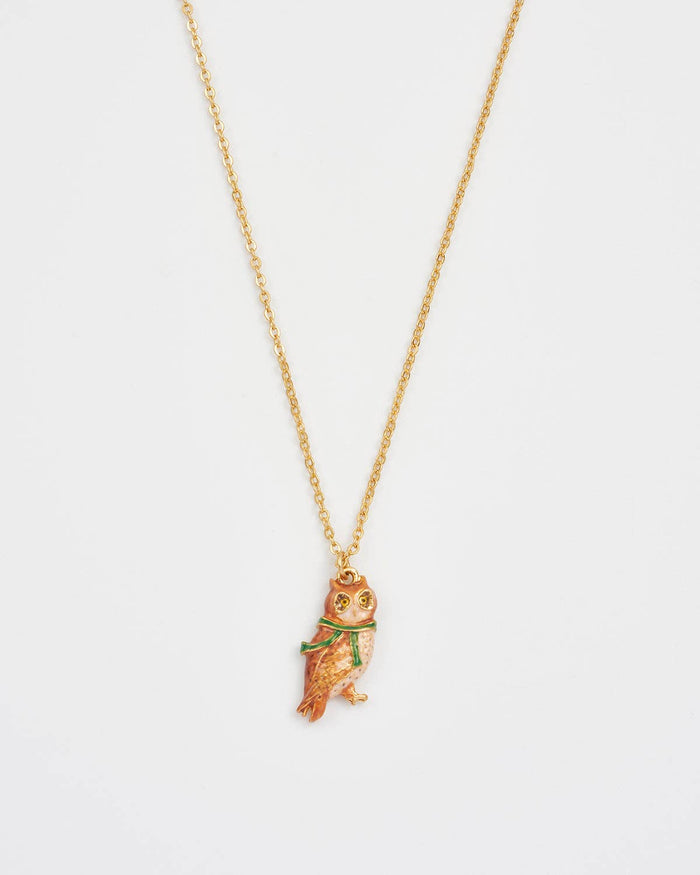 Cosy Owl Gold Chain Necklace