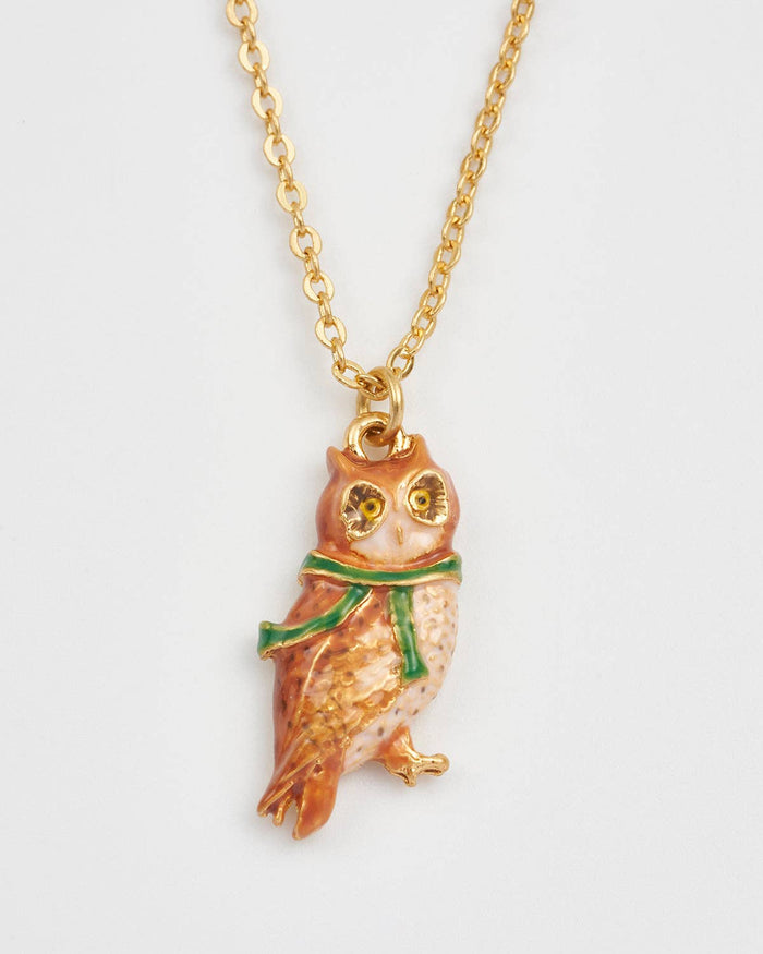 Cosy Owl Gold Chain Necklace