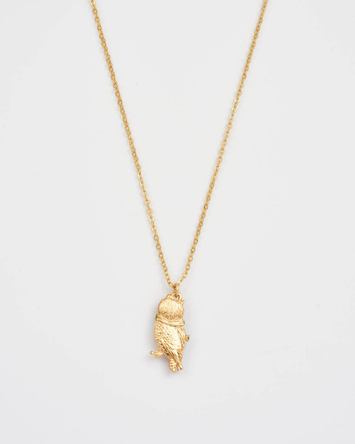Cosy Owl Gold Chain Necklace