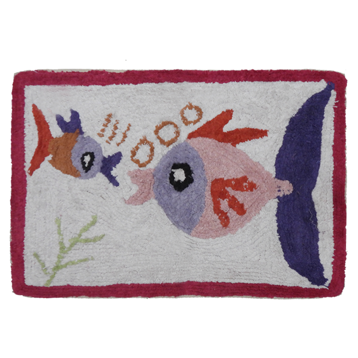 Cotton Floor Mat (Beach, Fish)