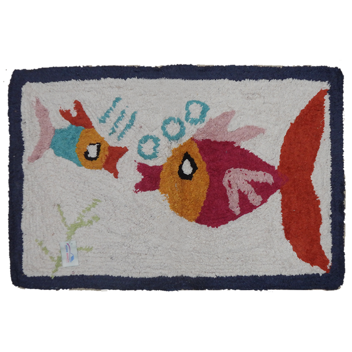 Cotton Floor Mat (Beach, Fish)