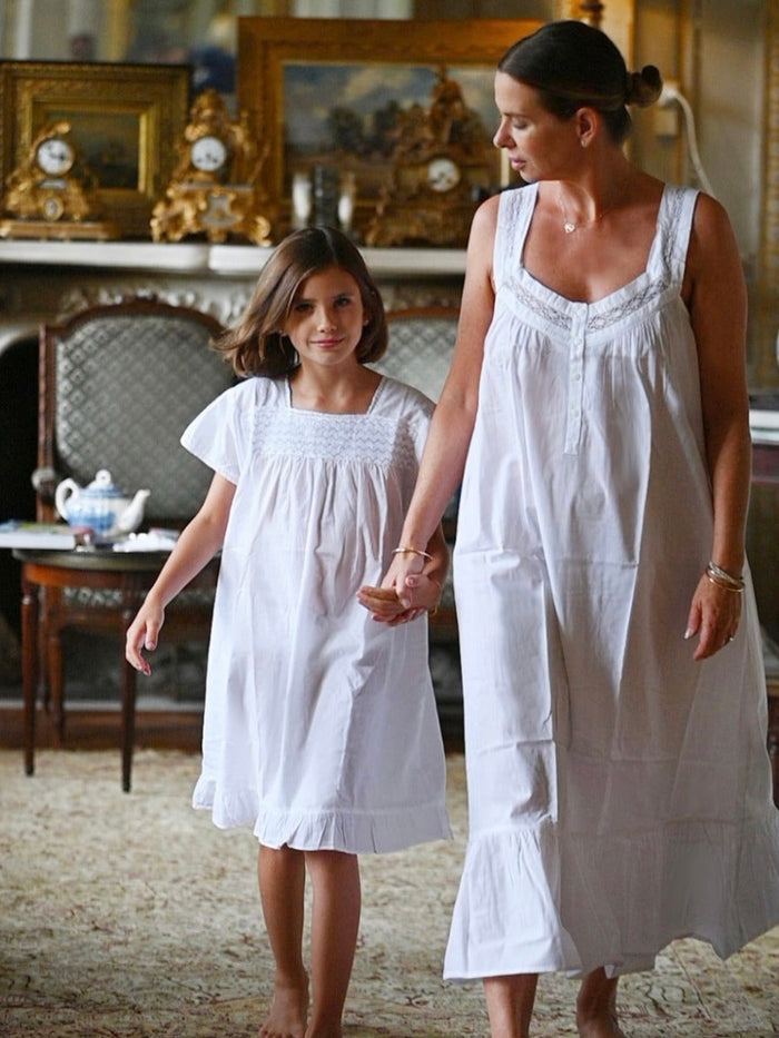 Courtney White Cotton Nightgown