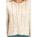 Cream Cable Knit Henley