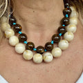Cream Chunky Beaded Necklace