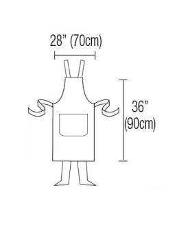 Cross Over Back Bib Apron Poly/Cotton Dp130