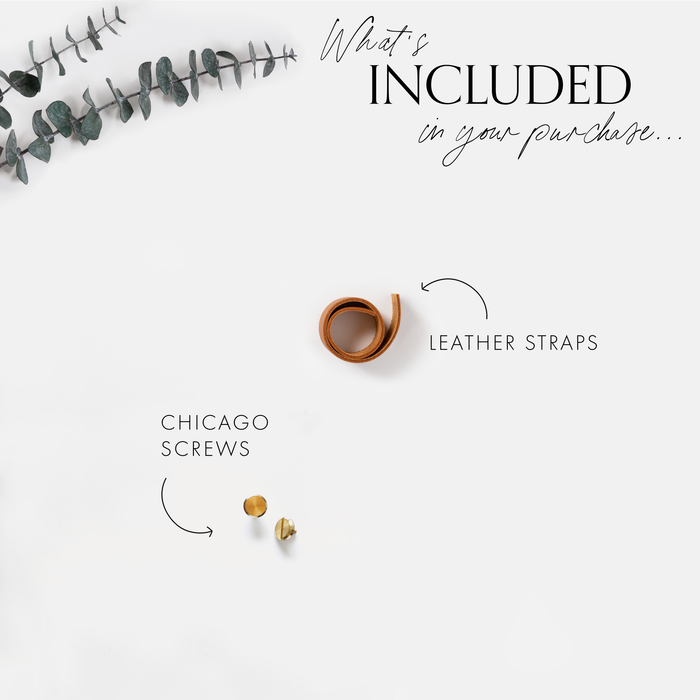 Custom Leather Cushion Railing Straps [Standard Width]