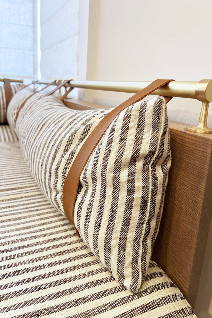 Custom Leather Cushion Railing Straps [Wide]