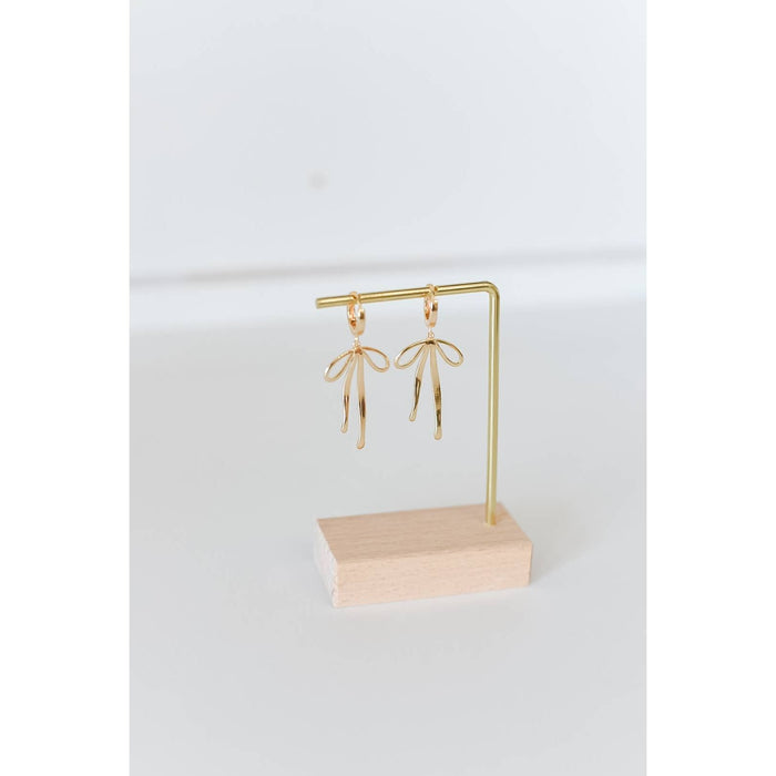 Daisy Bow Hoop Earrings