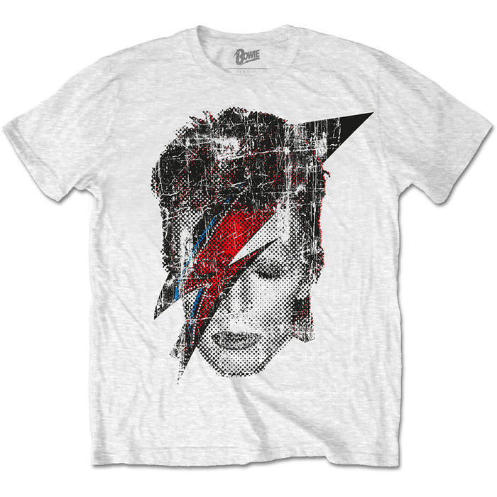 David Bowie T-Shirt - Halftone Flash face Rock Off
