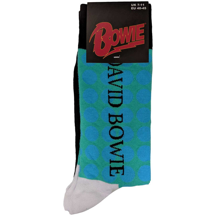 David Bowie Unisex Socks - Circles Pattern (UK SIZE 7 - 11) Rock Off