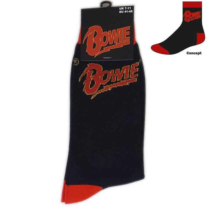 David Bowie Unisex Socks - Logo Rock Off