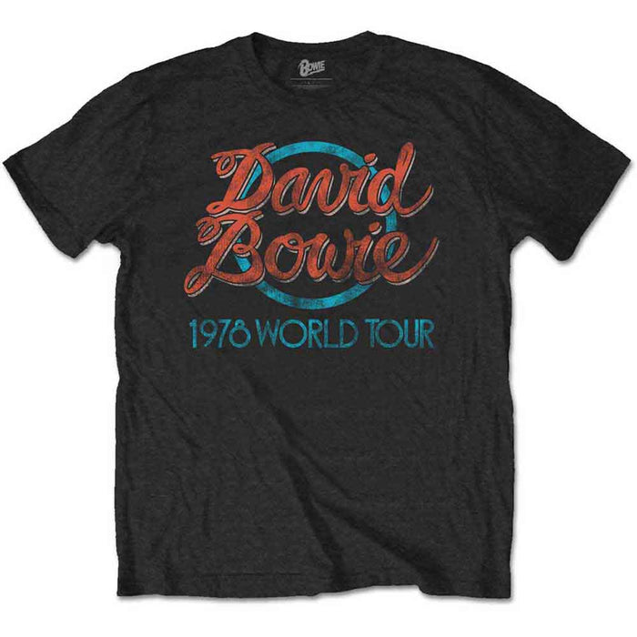 David Bowie Unisex T-shirt - 1978 World Tour Rock OFF