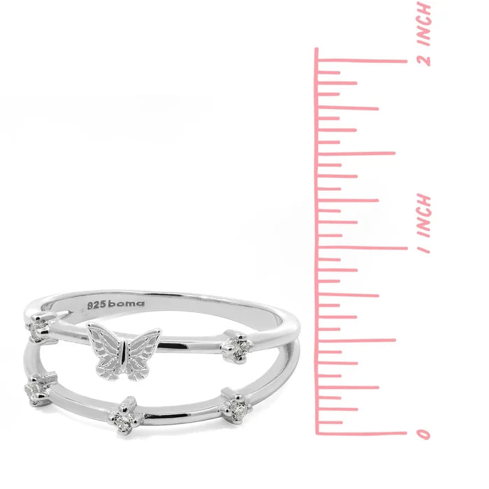 Delicate Duo Monarch Butterfly Ring