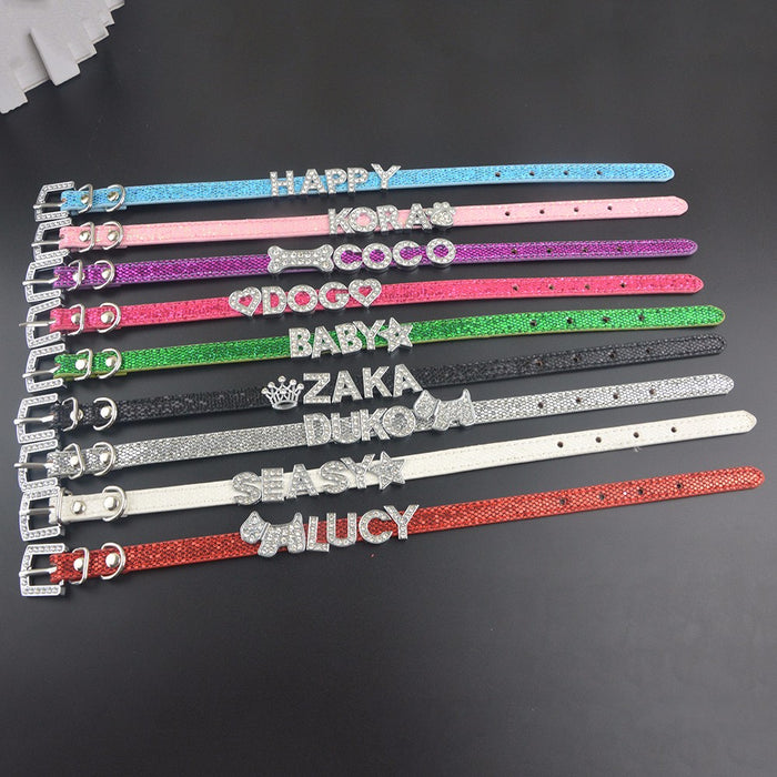 Designer Crystal Personalized Dog Collars