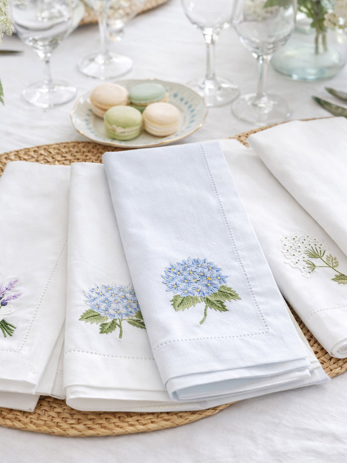 Dinner Napkin, French Hydrangea, Set of 2