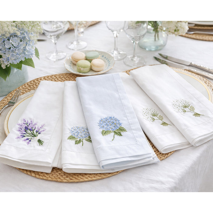 Dinner Napkin, Hydrangea (White), Set of 2