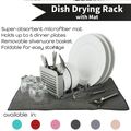 Dish Drying Rack with Mat