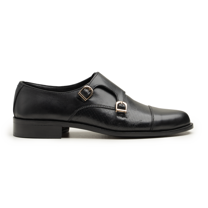 Double Monk Straps - 063-JALI-41-BLK - Cobblers-pk
