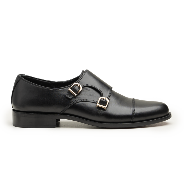 Double Monk Straps - 063P-40-BLK - Cobblers-pk
