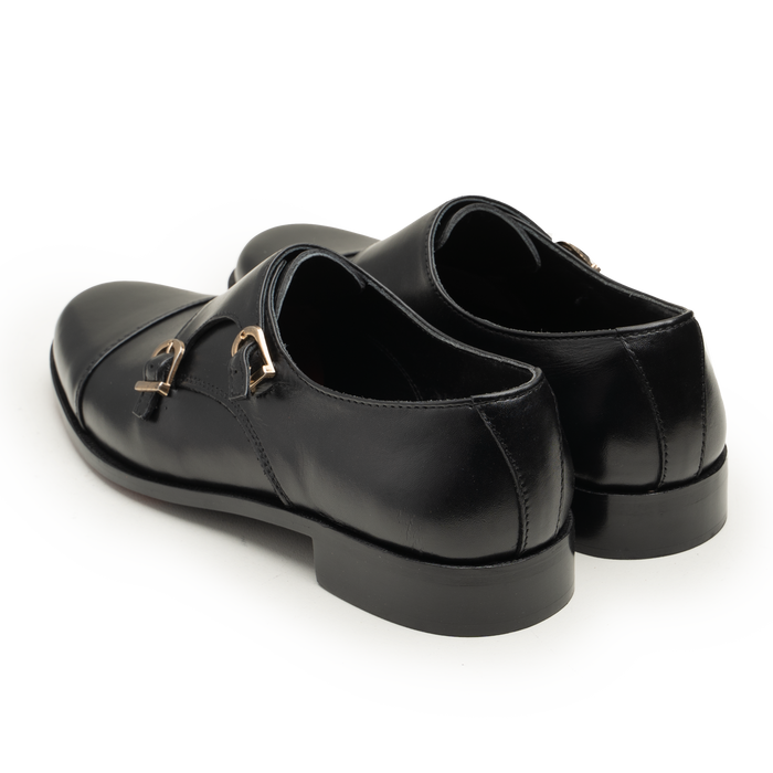 Double Monk Straps - 063P-40-BLK - Cobblers-pk