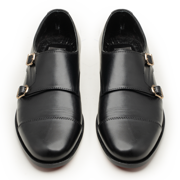 Double Monk Straps - 063P-40-BLK - Cobblers-pk