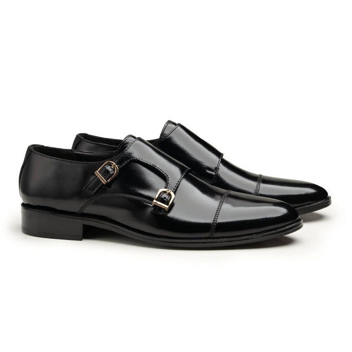 Double Monk Straps - N58 Black - Cobblers-pk