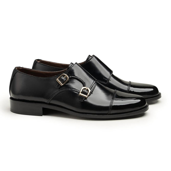 Double Monkstraps - 063 k-f black - Cobblers-pk
