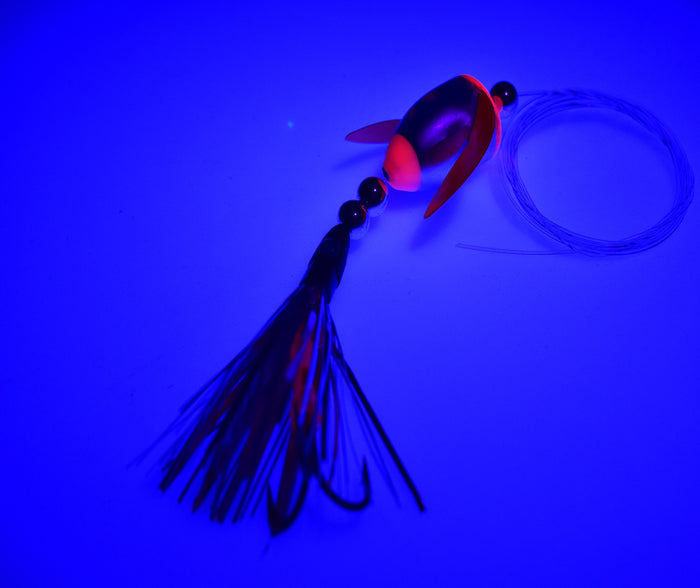 double trouble uv pink lake trout spin-n-glo trolling lure
