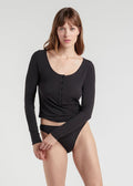 Dreamy Long Sleeve Henley - FINAL SALE