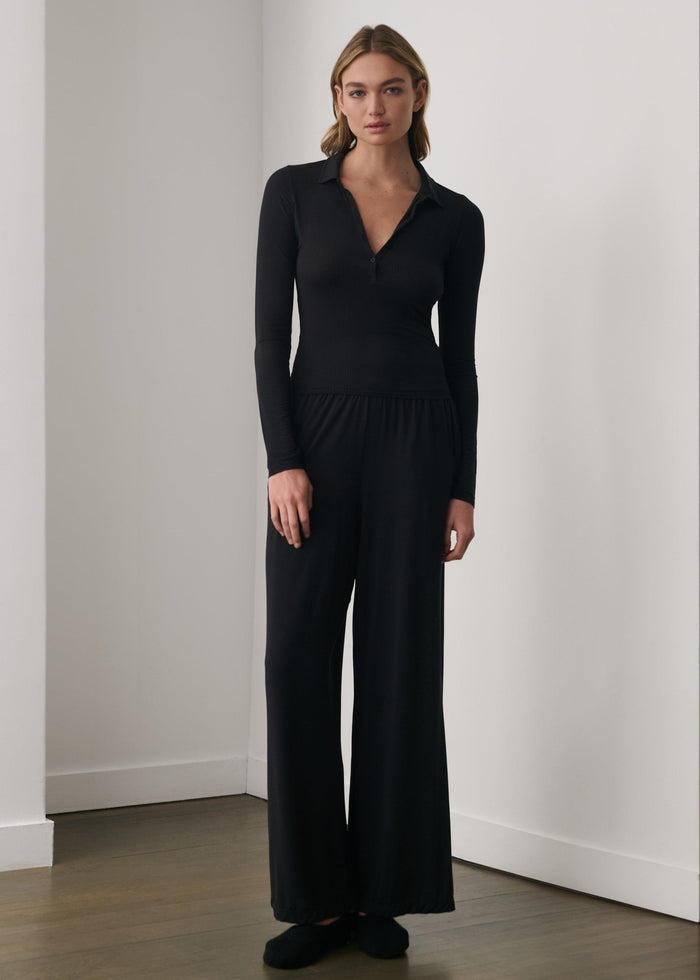 Dreamy Long Sleeve Polo Top - FINAL SALE
