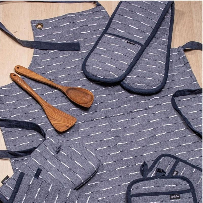 Ladelle Eco Navy Dash Double Oven Glove | Koop.co.nz